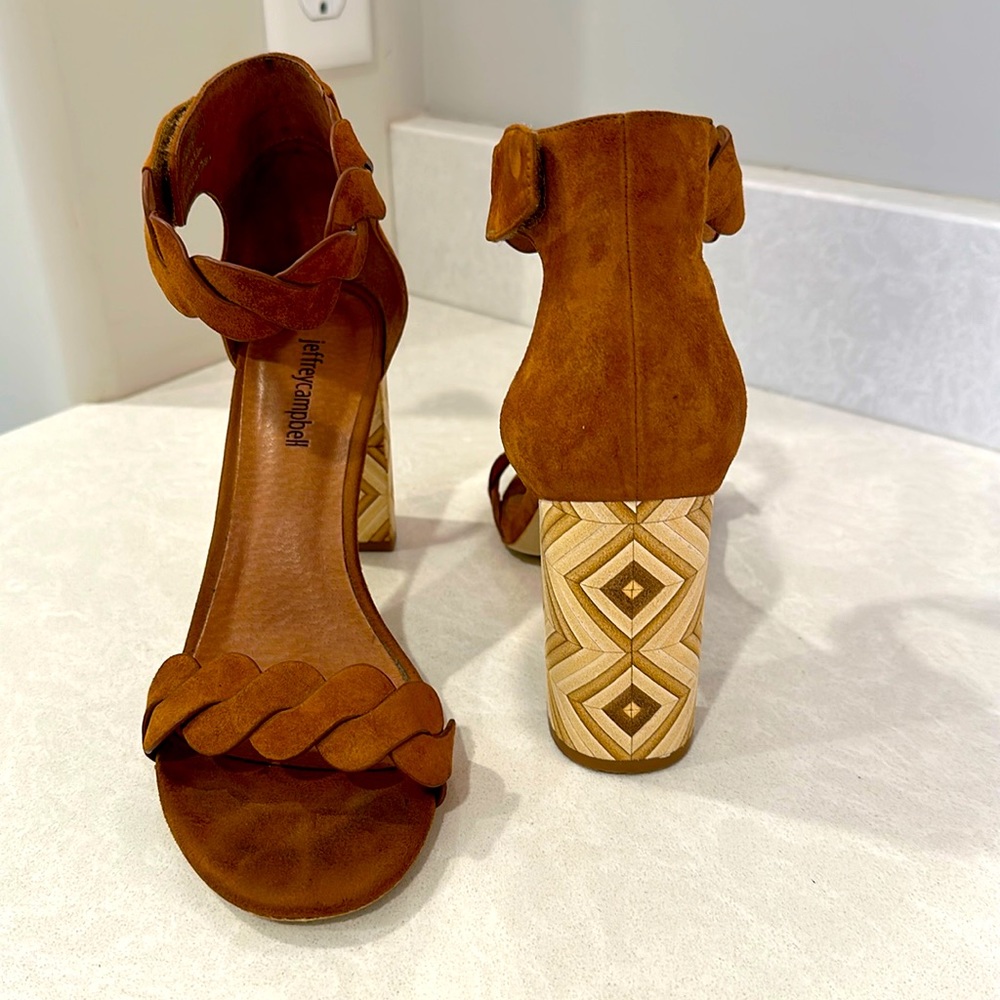 Jeffrey Campbell block heel sandals size 9.5